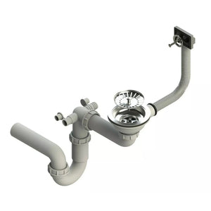 Siphon simple bac - Manuel - Chromé